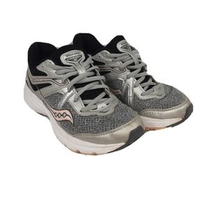 Saucony Womens Cohesion II Grey and Pink Sneakers